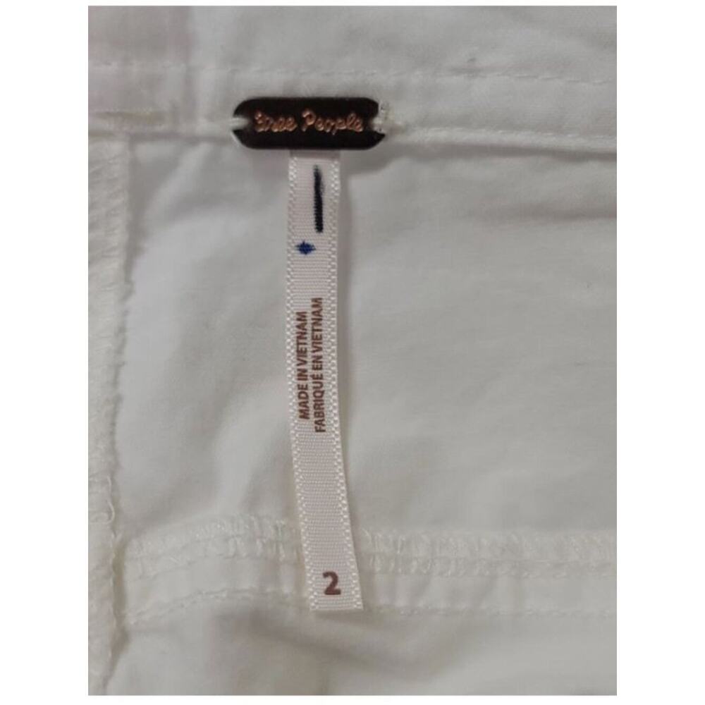 Free People The Thing Is Low Rise Utility Pants Size 2 XS Optic White Y2K Baggy - Picture 5 of 8